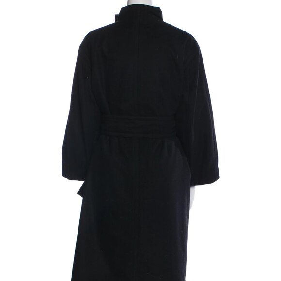 Lemaire Wool Sherpa Coat Black - Picture 2 of 3